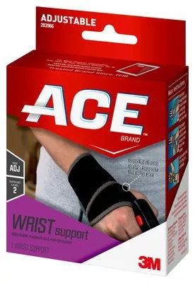 3M - Ace - 203966 - Wrist Support, Adj Blk One - Size