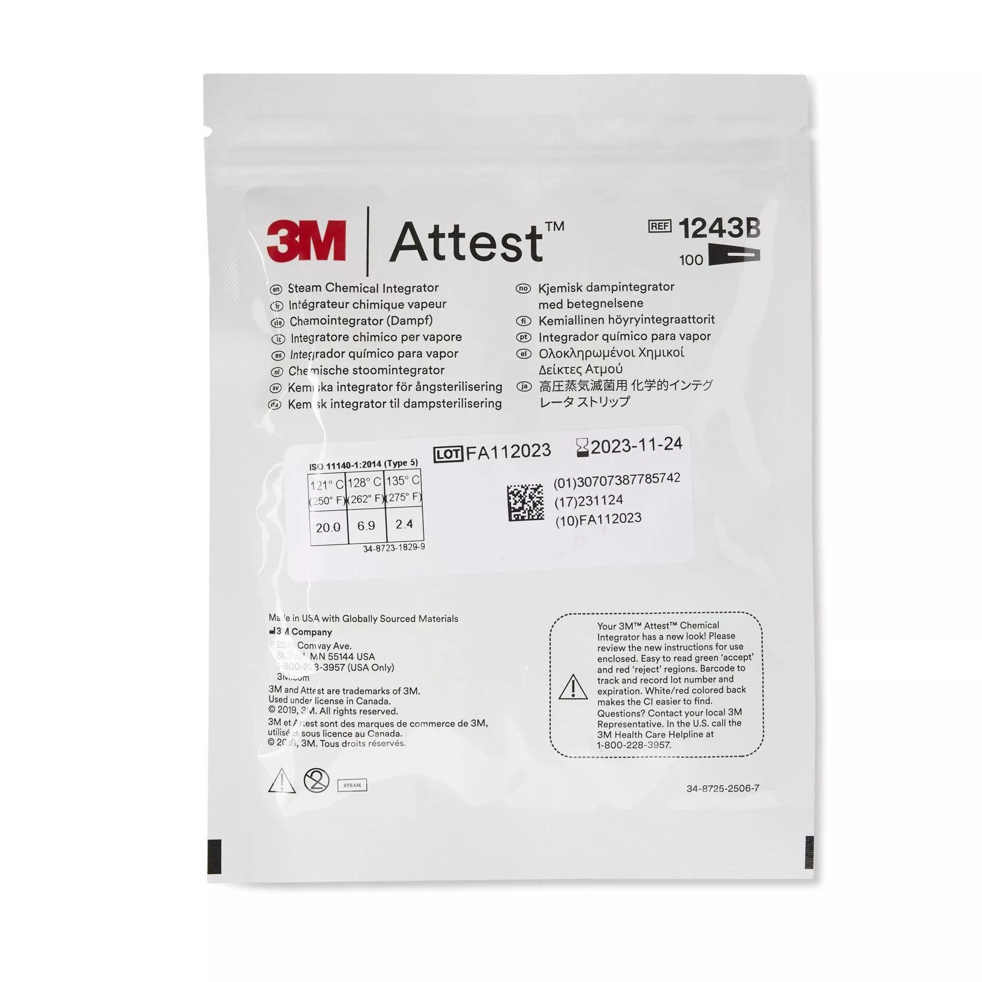 3M Attest Steam Chemical Integrator - Medex Supply