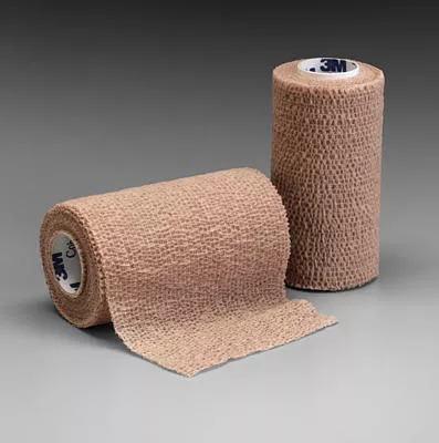 3M Coban Self Adherent Wrap, Tan, 4", 18/bx - Medex Supply