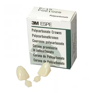 3M Polycarbonate Crowns, Second Bicuspid Upper & Lower, 5 Crowns