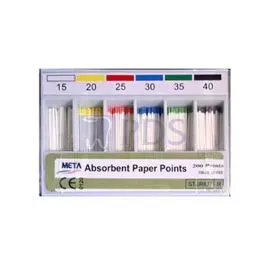 Absorbent Paper Points Bulk Pack #80, 200/pk Meta Dental Corp PPCB-80