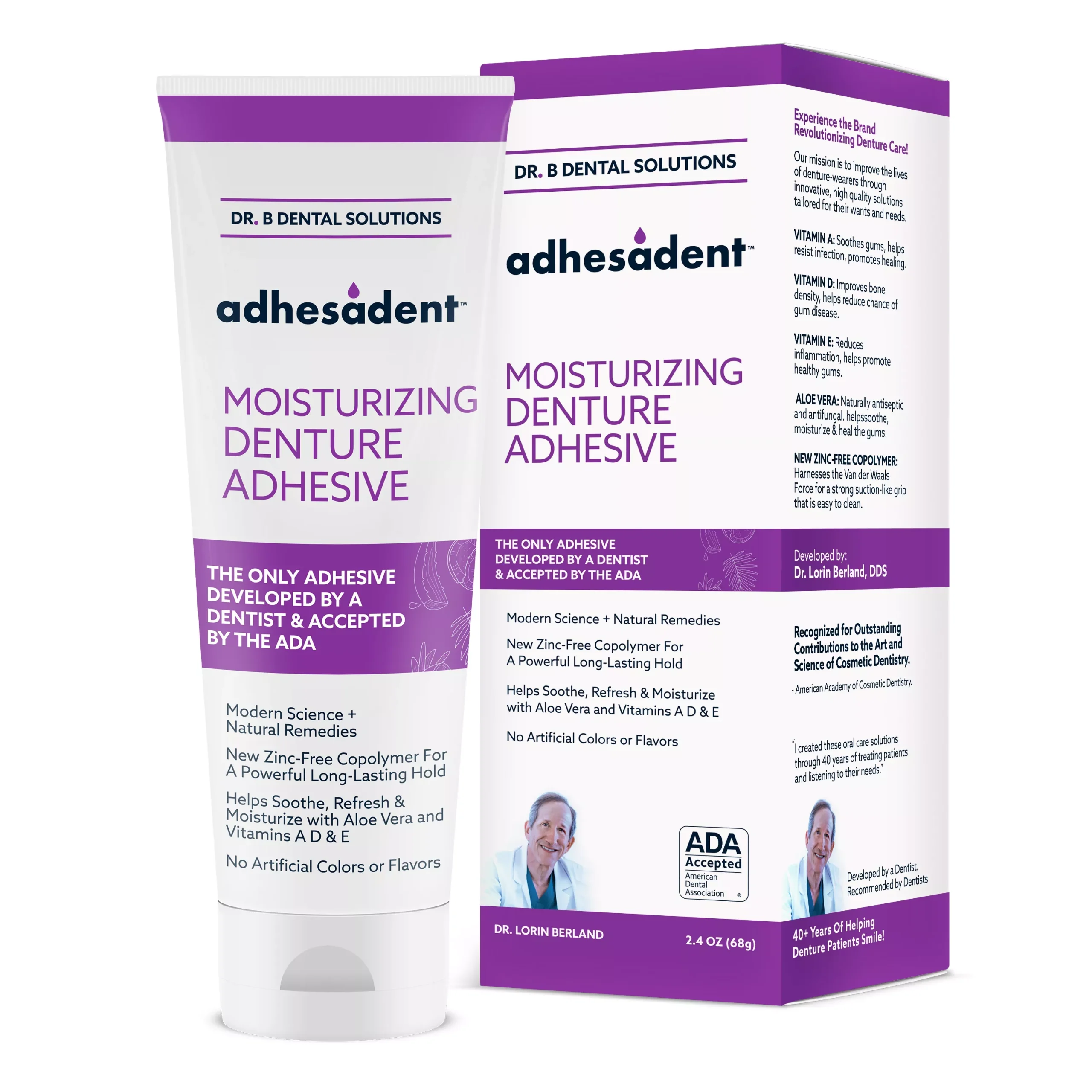 Adhesadent Denture Adhesive 2.4 oz Tube