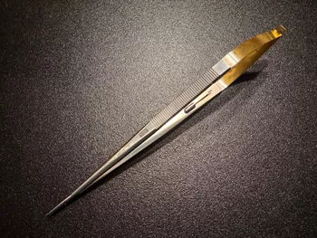 Aesculap BM005R Durogrip Castroviejo Micro Needle Holder, TC, 8.5"