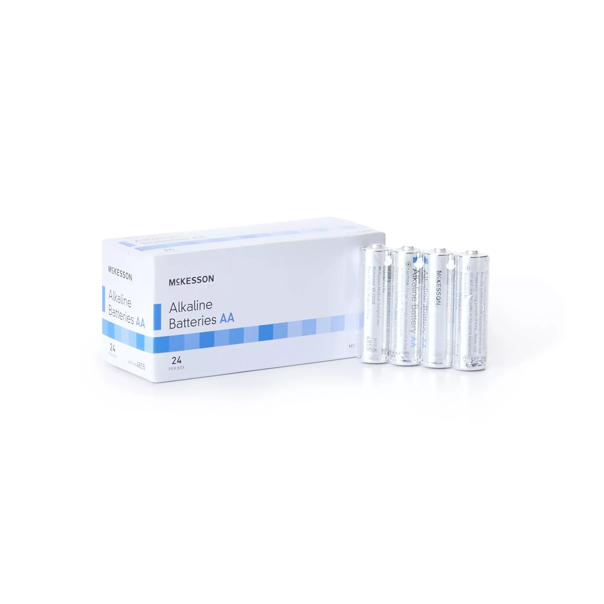 Alkaline Battery McKesson AA Cell 1.5V Disposable 24 Pack - Medex Supply