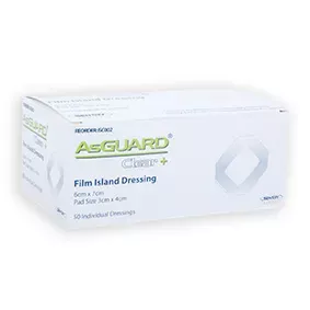 Asguard Clear Film Island Dressing 6 Cm X 7 Cm