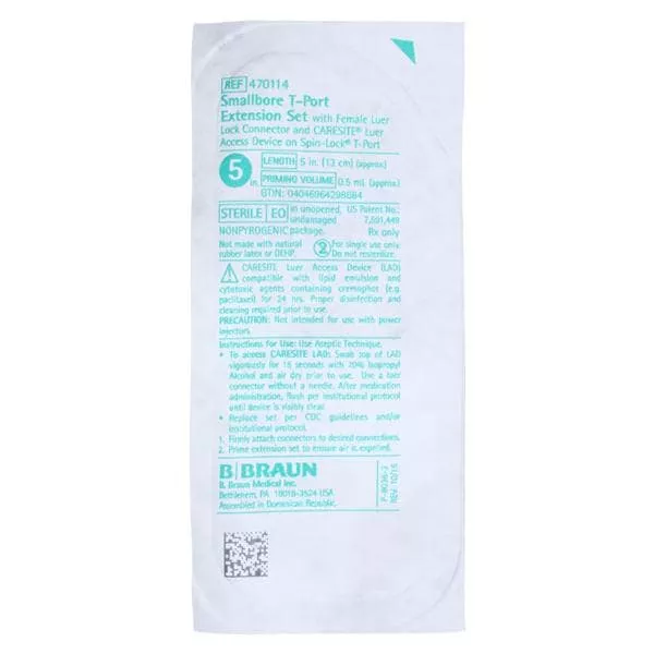 Caresite Small Bore Extension Set 5" 100/Ca - Medex Supply