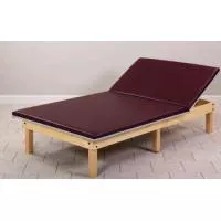 Clinton Classic Wood Upholstered Mat Platform with Adjustable Backrest, 5' x 7', Clamshe - Medex Supply