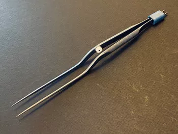 Codman 80-1711 Titanium Rhoton Bayonet Bipolar Forceps, 8.5"