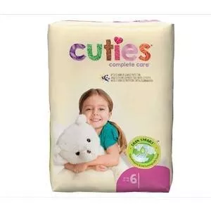 Cuties Complete Care Baby Diapers White Size 6 35 + lbs
