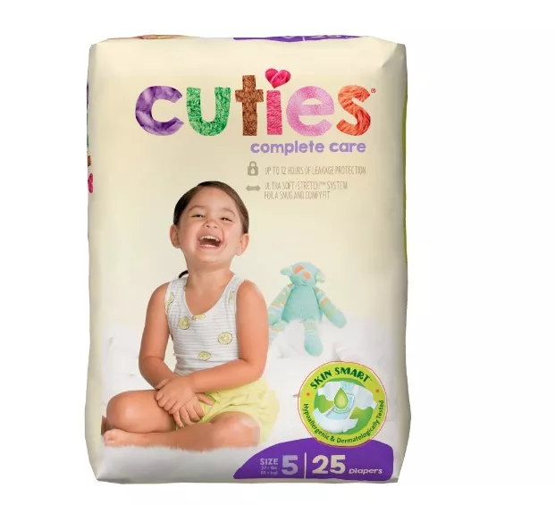 Cuties Complete Care Baby Diapers WhiteSize 5 27 + lbs