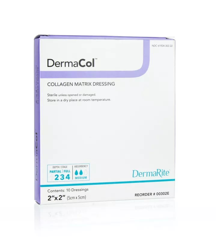 DermaCol Collagen Matrix Wound Dressing 2 x 2