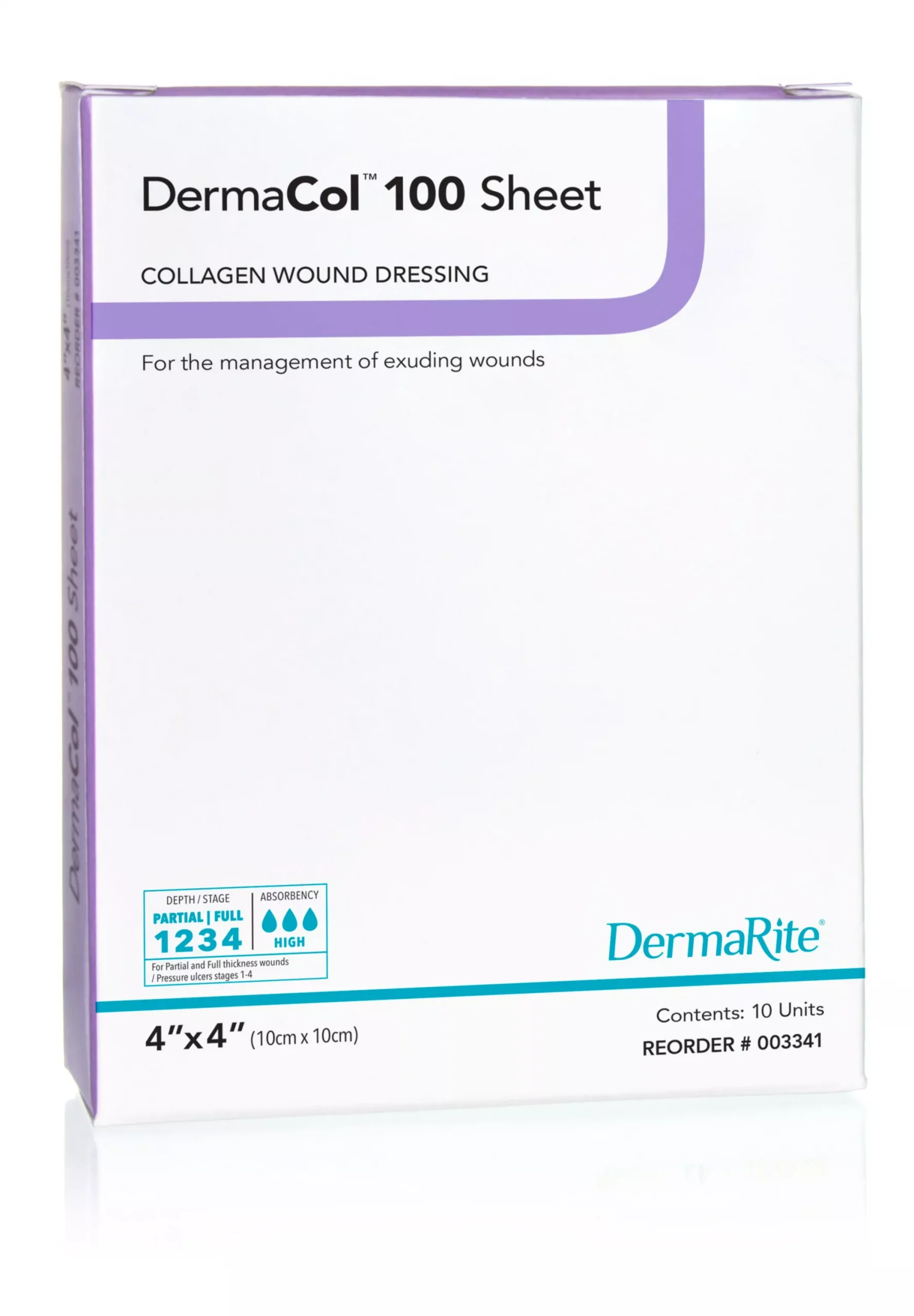 DermaCol Collagen Matrix Wound Dressing 4 x 4