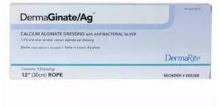 DermaGinate Ag Alginate Dressing with Silver 12 Rope