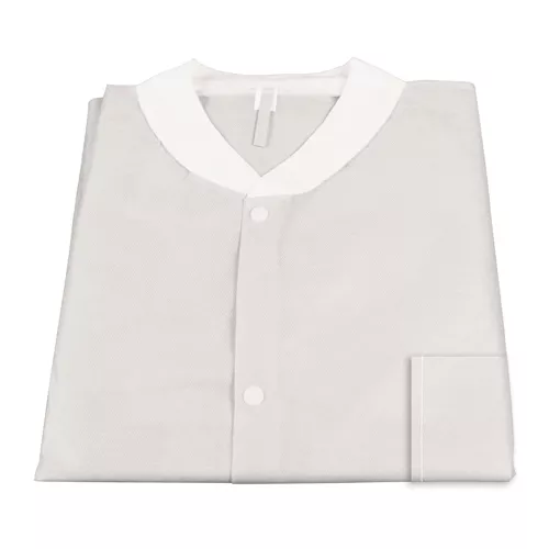 Dynarex Disposable Lab Coat with Three Pockets, White, 2X-Large, 30/cs - Medex Supply