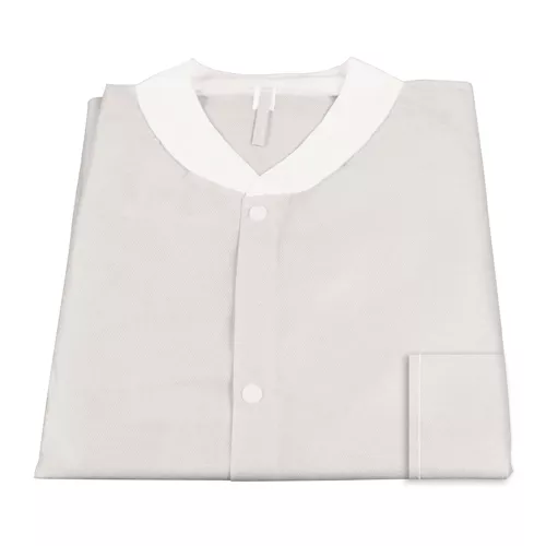 Dynarex Disposable Lab Coat with Three Pockets, White, Medium, 30/cs - Medex Supply