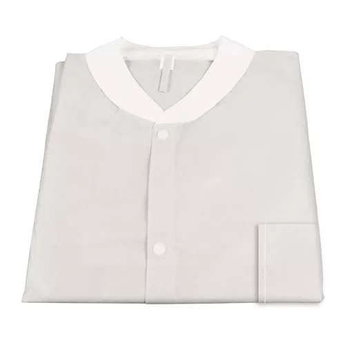 Dynarex Disposable Lab Jacket with Three Pockets, White, Medium, 30/cs - Medex Supply