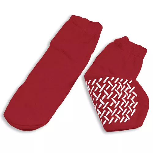 Dynarex Soft Sole Slipper Sock, Small, Red, 48/cs - Medex Supply