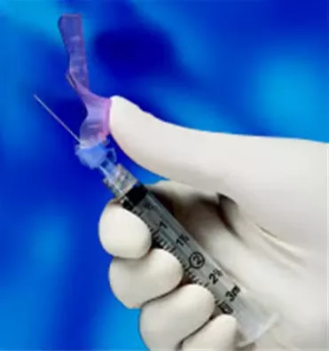 Eclipse Hypodermic Needle 25g x 1" Blue Safety - Medex Supply