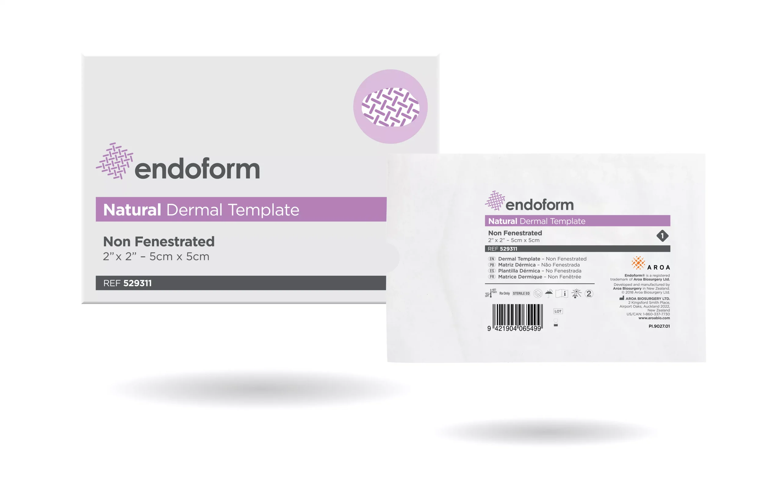 Endoform Natural Template 2 x 2.