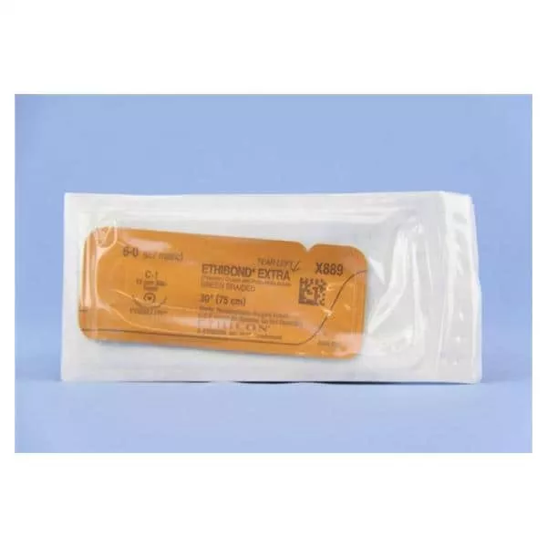 Ethibond Excel Suture 6-0 30" Polyester Braid C-1 Green 36/Bx - Medex Supply