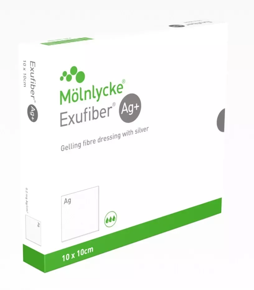 Exufiber Ag+ Dressing 10x10cm