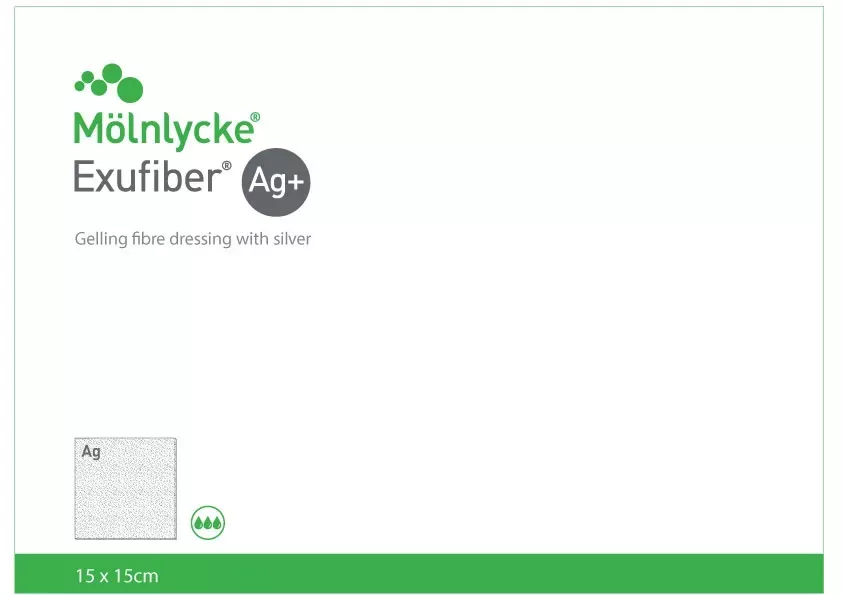Exufiber Ag+ Dressing 15x15cm