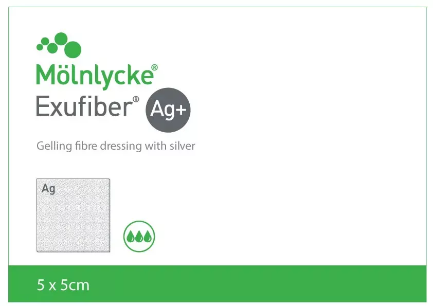 Exufiber Ag+ Dressing 5x5cm
