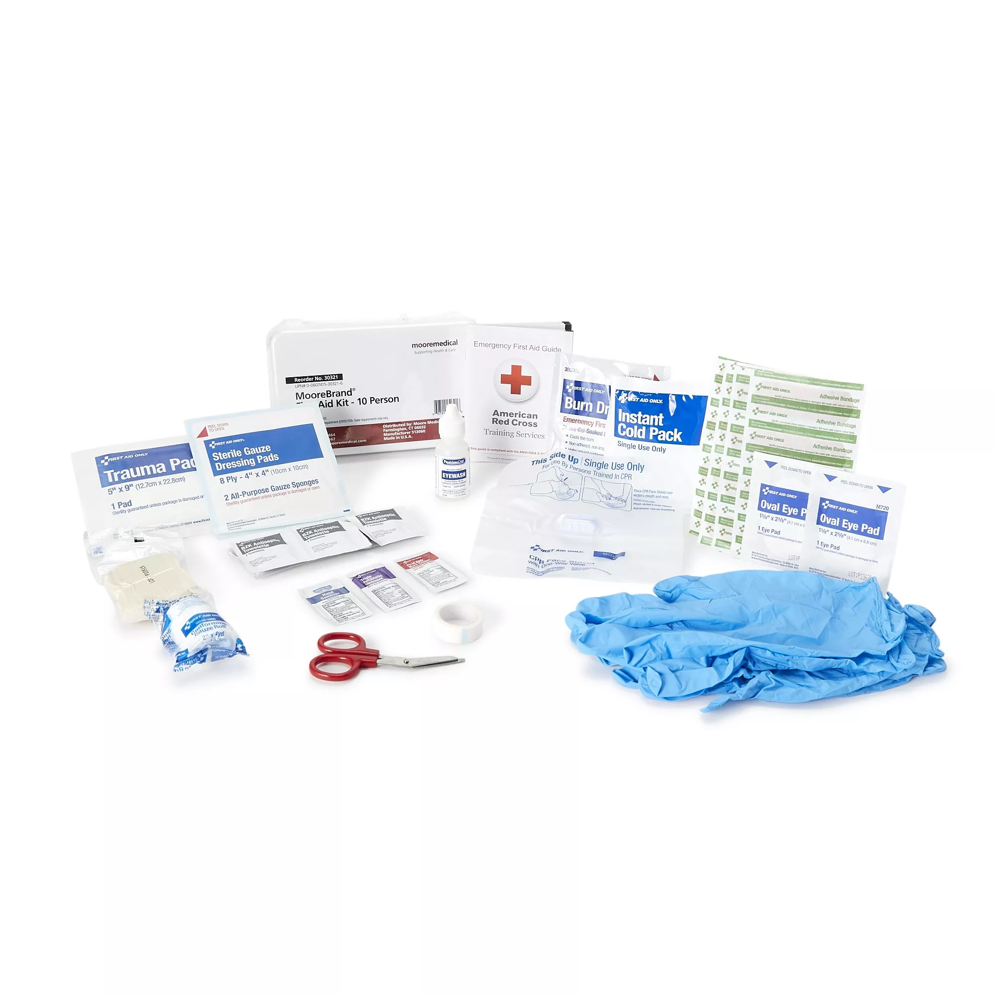 First Aid Kit McKesson 10 Person Plastic Case - Medex Supply