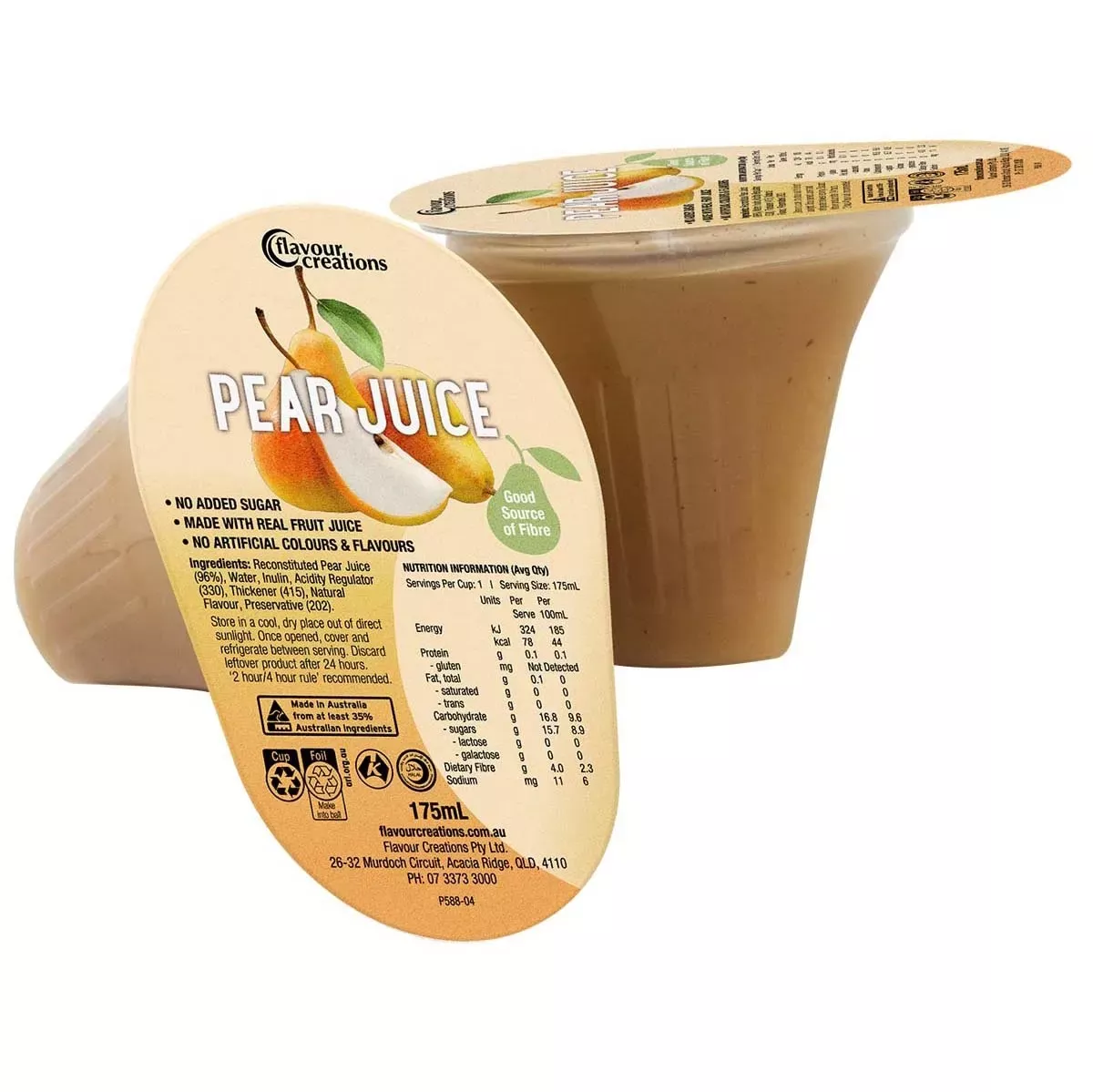 Flavour Creations Pear Juice 150 Dysphagia Cup 175 Ml