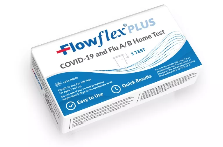 Flowflex Plus COVID -19 and Flu A/B Home Test (2 count)
