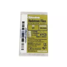 Hedstrom Files 21mm, Size 15 White Kerr Endodontics 12766