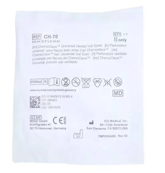 IV Access Device Clave Connector Multi-Dose With Large Vent 50/Case - Medex Supply