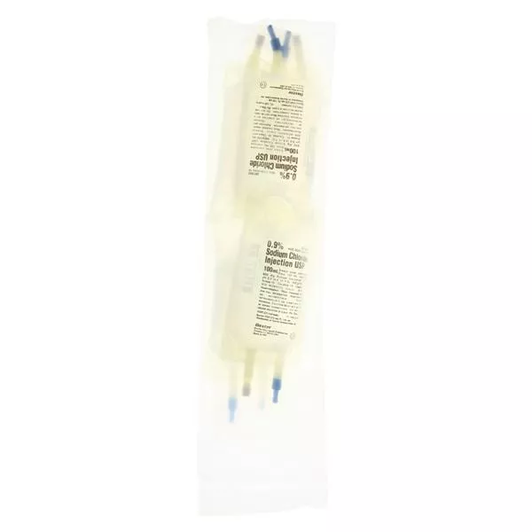 IV Injection Solution Sodium Chloride 0.9% 100mL Viaflex Plastic Container 4/Pk, 24 PK/Case - Medex Supply