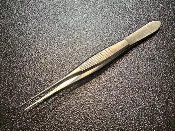 Jarit 355-090 Delicate Eye Dressing Forceps, STR, 3 7/8"