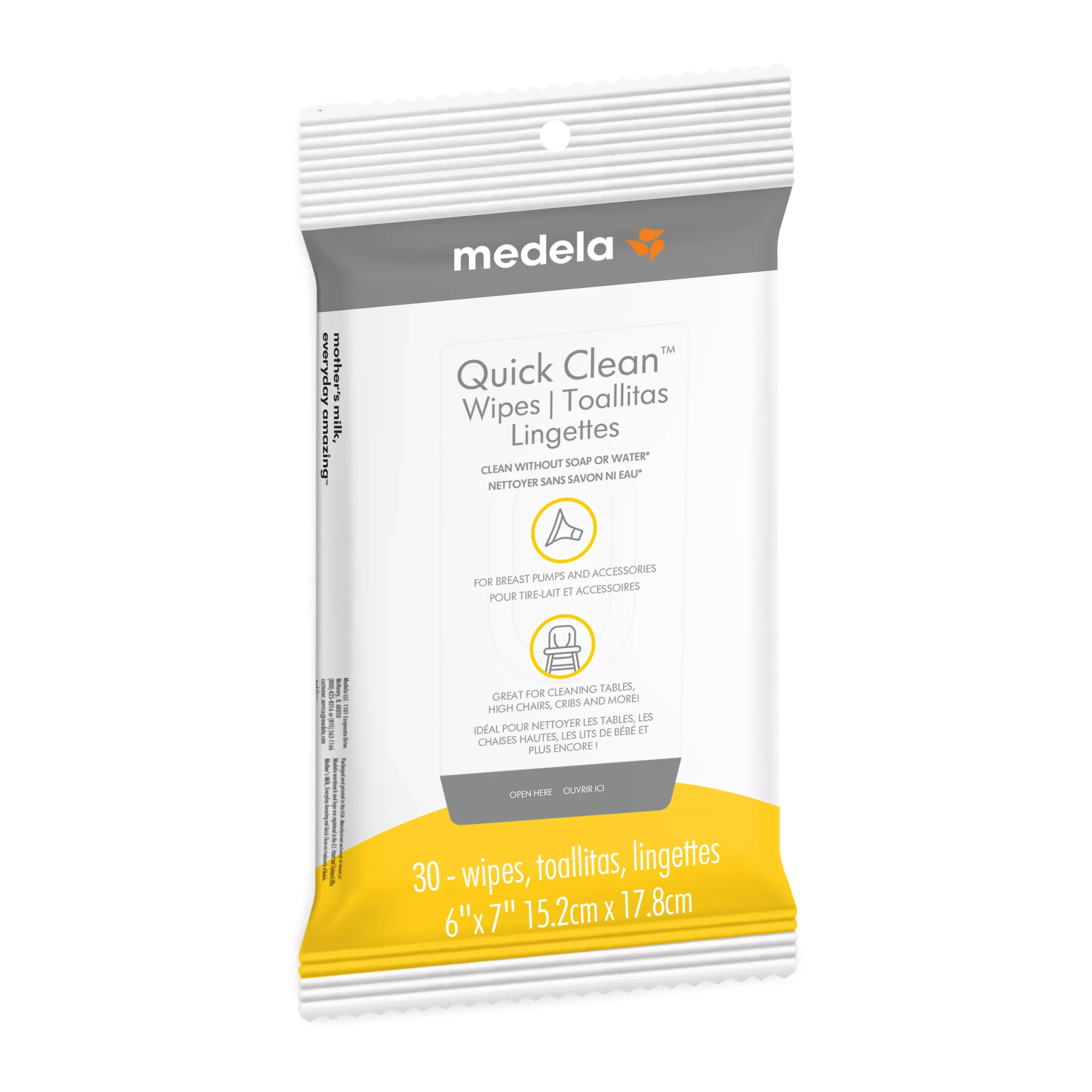 Medela Quick Clean Wipes 30ct, 12/CS - Medex Supply