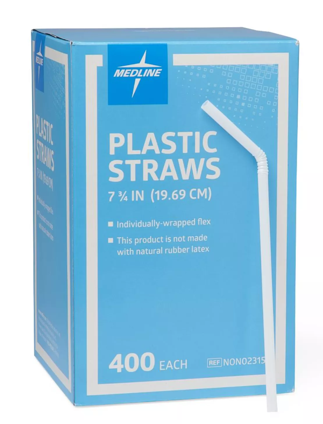 Medline Flexible Plastic Drinking Straws 400/bx - Medex Supply