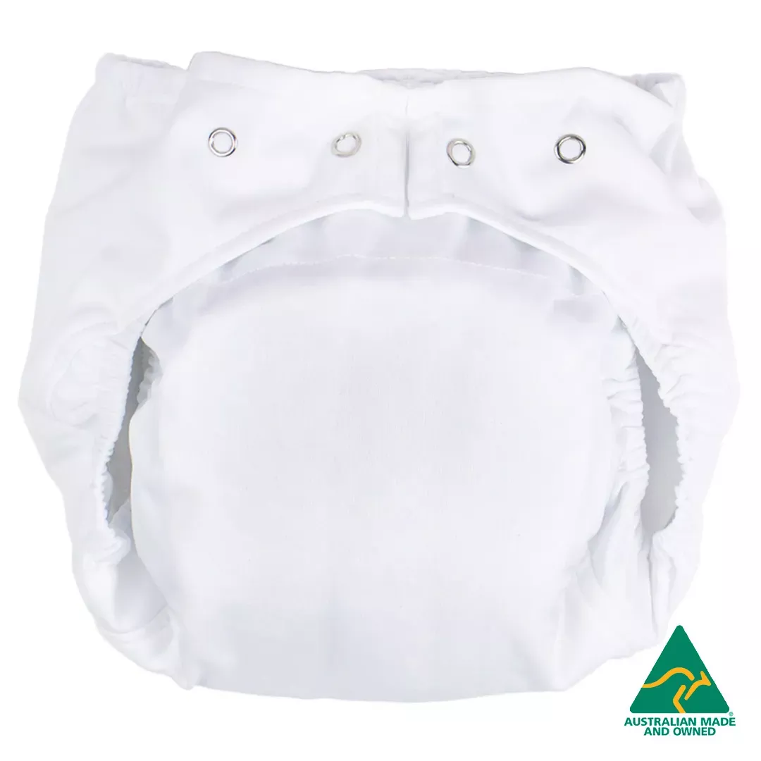 Minappi All In One Pull Up Studded Front Custom Made Unisex Waterproof White