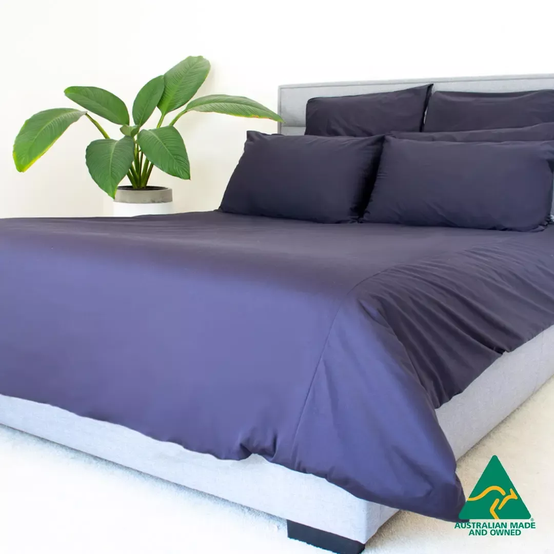 Minappi Doona Cover Single 140x210cm Waterproof Navy