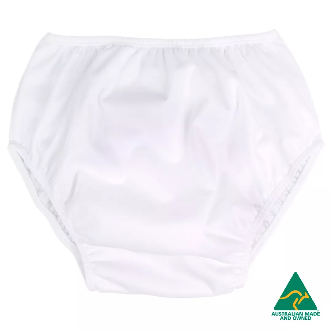 Minappi Mesh Lined Pull Up Pant Custom Made Unisex Waterproof White