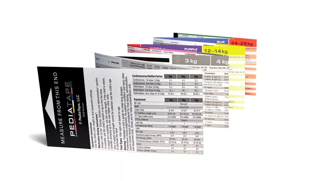 Pediatric Emergency Tape (Paper) , 5/pk - Medex Supply