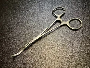 Pilling 354424 DeBakey Spoon Clamp, Small, 6.25"