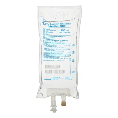 Saline 0.9% Sodium Chloride 250ml Bag