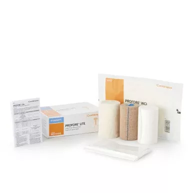 Smith Nephew - Profore Lite - 66000771 - 3 Layer Compression Bandage System Self-Adherent Tape Closure Tan White Nonsterile Low