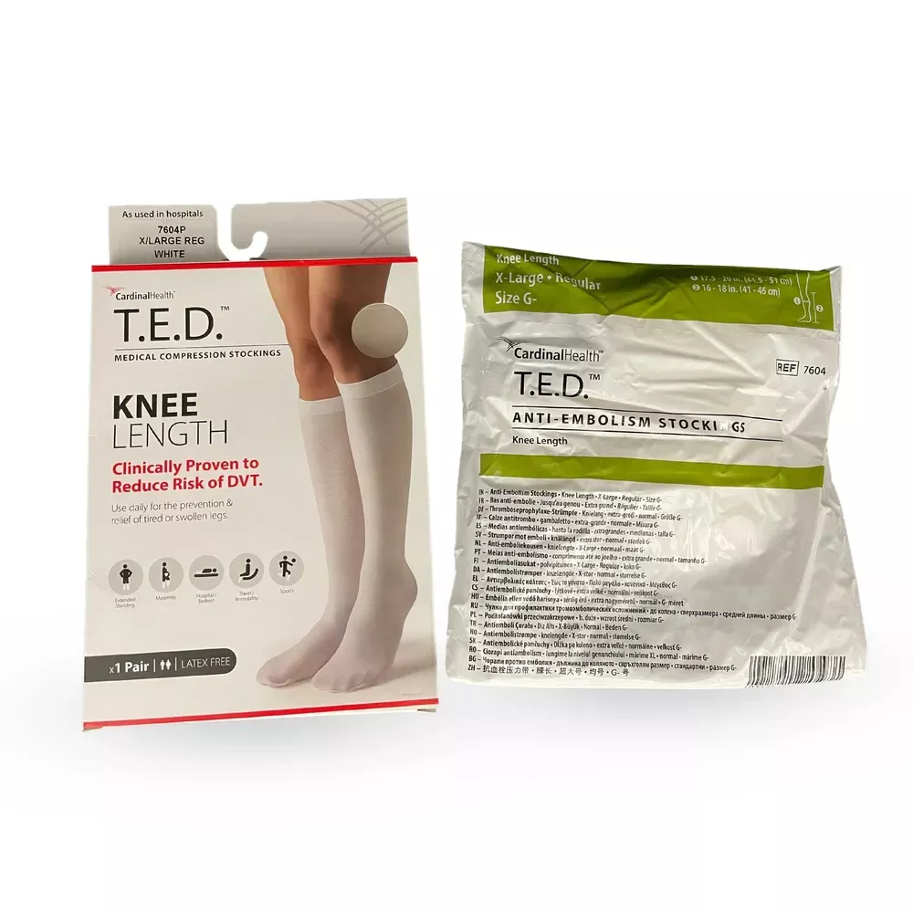 Ted Stock Anti/Emb Extra Large Knee White